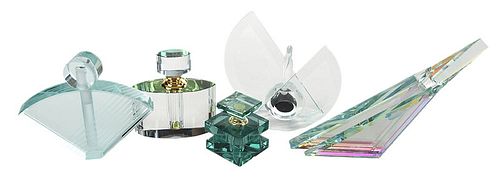 Five Geometric Studio Glass Perfumes