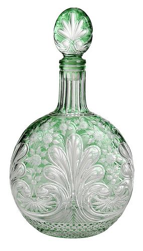 Stevens & Williams Attributed Cut Glass Decanter