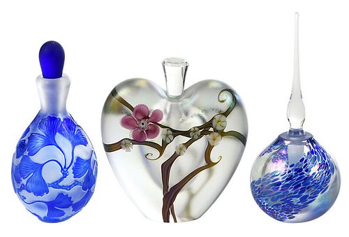 Three Signed Contemporary Perfume Bottles