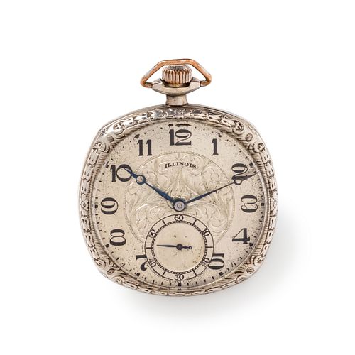 ILLINOIS WATCH CO., GOLD-FILLED OPEN FACE POCKET WATCH