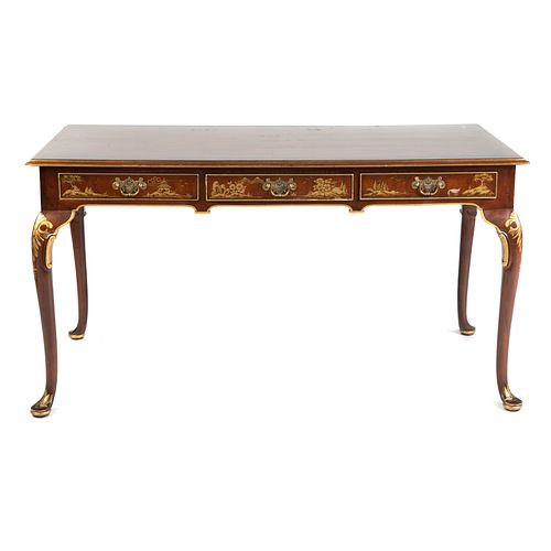 Kindel Queen Anne Style Mahogany Writing Desk