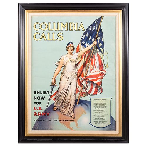 Vincente Aderente. "Columbia Calls," lithograph