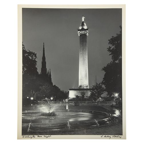 A. Aubrey Bodine. "Washington Monument at Night"