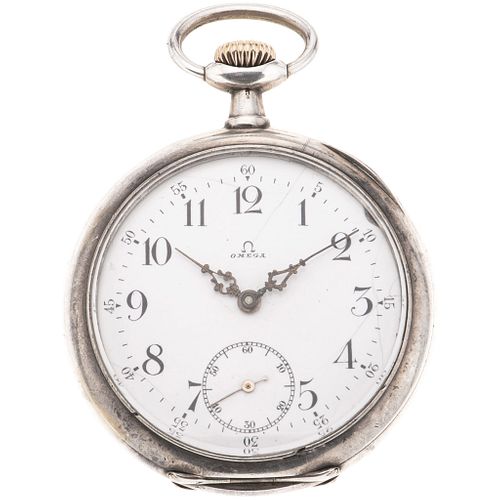 OMEGA POCKET WATCH IN .900 SILVER Movement: manual.