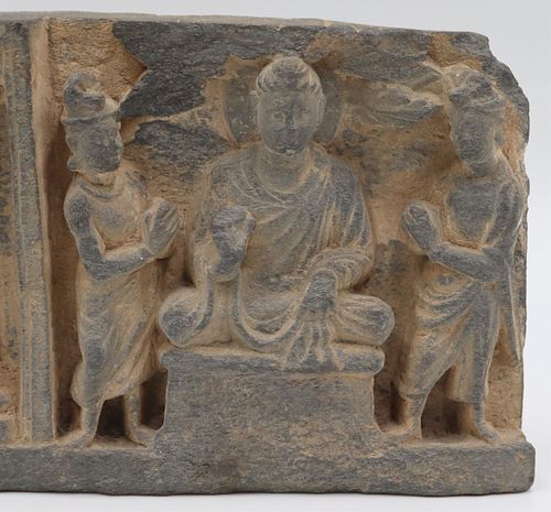 Shist Gandhara Frieze Fragment.