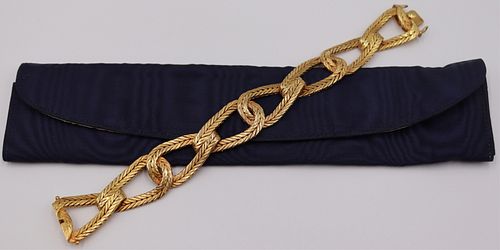 JEWELRY. M. Buccellati 18kt Gold Woven Bracelet.