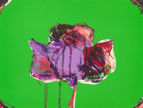 Fritz Scholder  The Rose (State I) - Green (T: 80-641a)