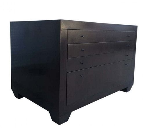 Stunning Four-Drawer Dresser in Dark Walnut Finish