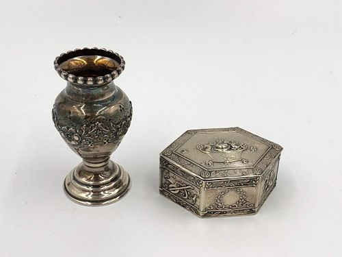 Two Small Pieces of Continental Silver