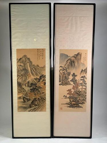 Two Chinese Hanging Scroll Paintings