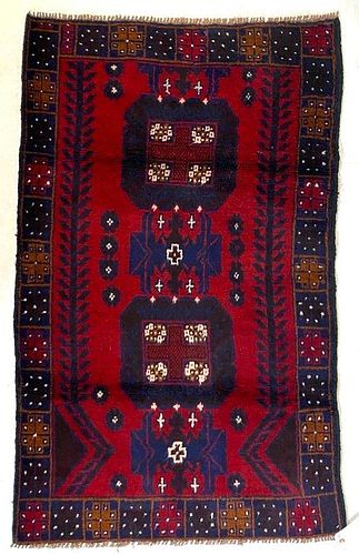Afghani Turkoman Carpet 2'9" x 4'6"