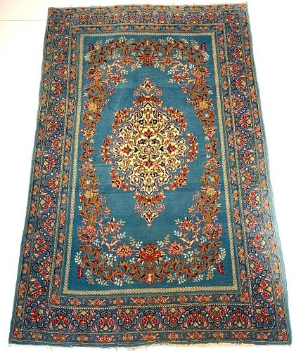 Blue Kerman Carpet 6'9" x 4'4"