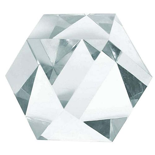 Large Faceted Glass Sculpture