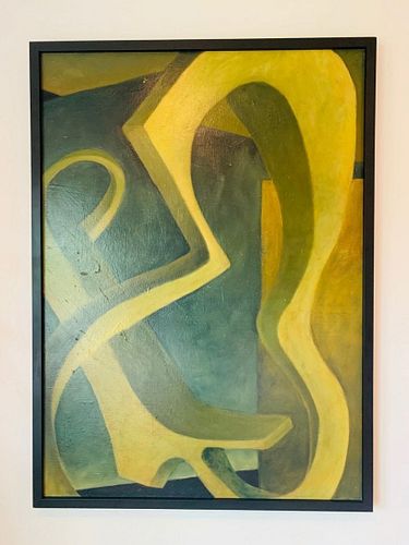 Large Abstract Painting by Sarah Dwyer, Signed/Dated 99