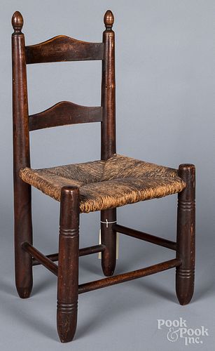 Child's ladderback chair, 19th c.