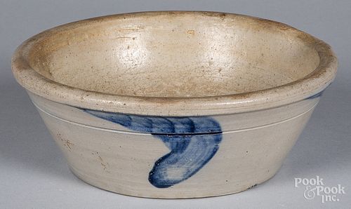 Pennsylvania stoneware milk pan, 19th c.