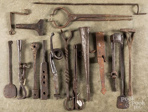Group of wrought iron tools, 18th/19th c.