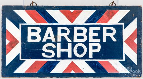 Painted double sided Barber Shop trade sign