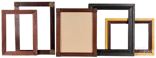 Five assorted antique frames