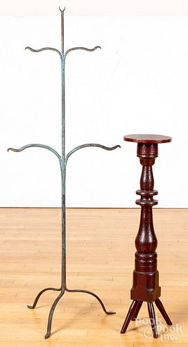 Painted iron display stand, together with a stand