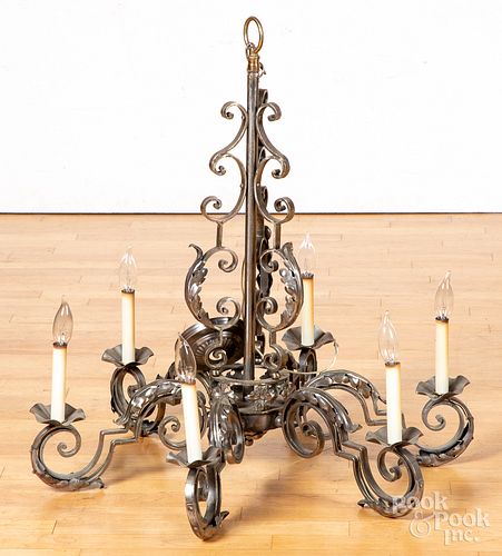 Six-arm chandelier