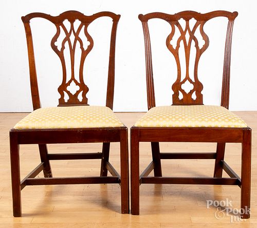 Two Pennsylvania Chippendale mahogany chairs