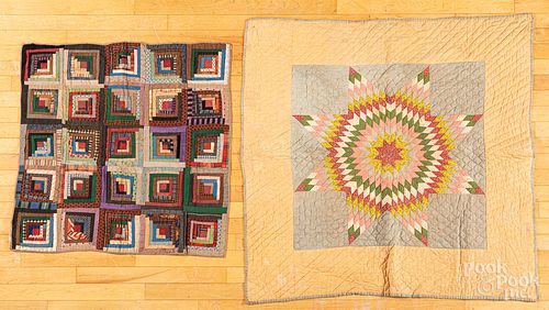 Two pieced crib quilts, ca. 1900