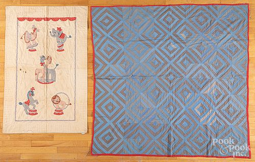 Two youth/crib quilts, early 20th c.