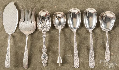 Sterling silver serving utensils, 23.1ozt.