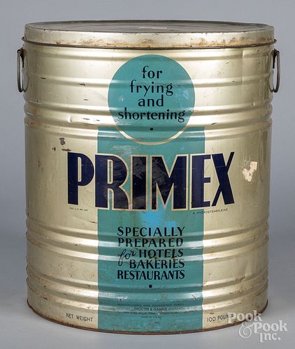 Large Primex shortening tin