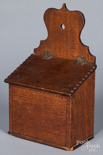 Mahogany hanging box, early 19th c.
