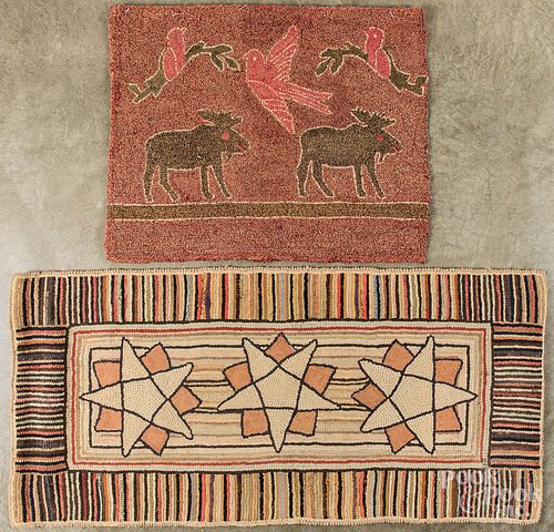 Two American hooked rugs, ca. 1900