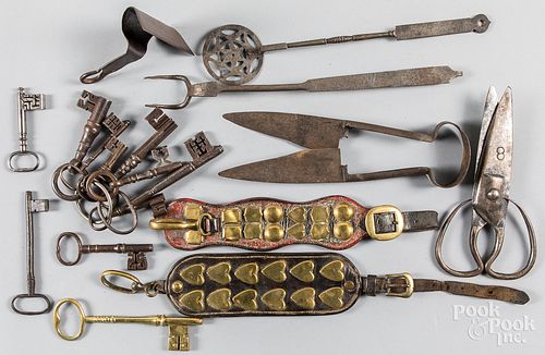 Group of iron and brass