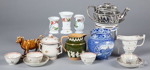 Group of ceramics and glass
