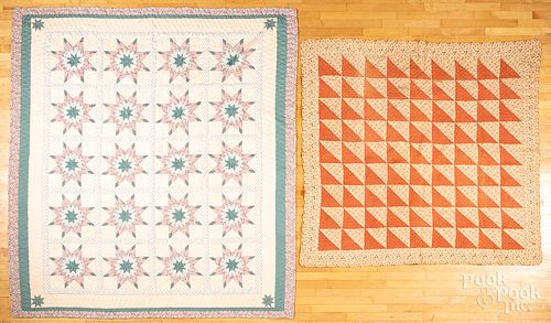 Two pieced quilts.
