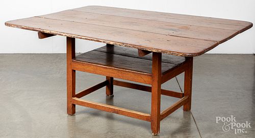 New England pine and maple chair table