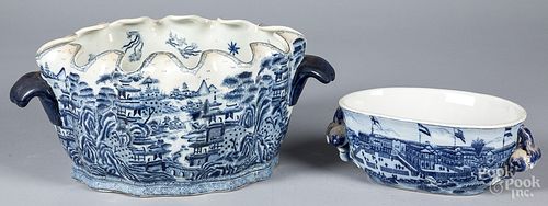 Two Chinese porcelain blue and white dishes
