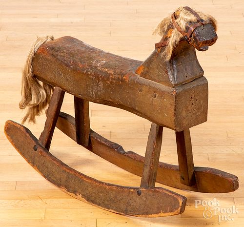 Primitive painted hobby horse, late 19th c.