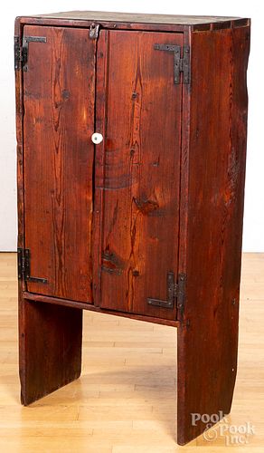 Small hard pine cabinet, ca. 1800