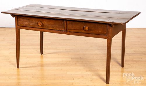 Mixed woods tavern table, late 19th c.