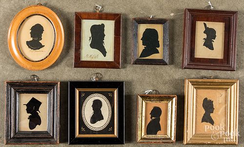 Eight silhouettes, 19th/20th c.