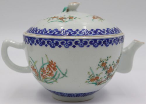 19th C Chinese Enamel Decorated Teapot.