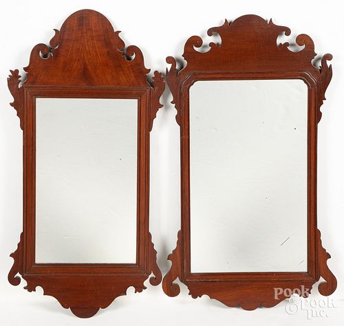 Two Chippendale mahogany mirrors, ca. 1800