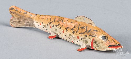 Carved and painted fish decoy
