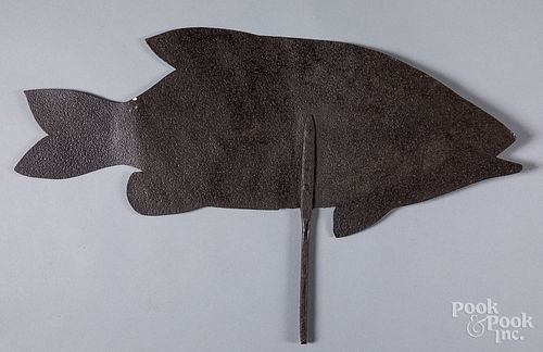 Sheet iron fish weathervane