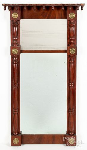 Sheraton mahogany mirror, ca. 1825