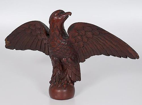 Folk Art Carved Wood Eagle 