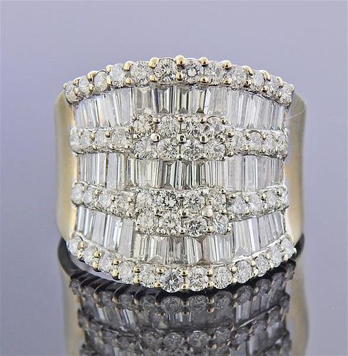 18k Gold Diamond Cocktail Ring 