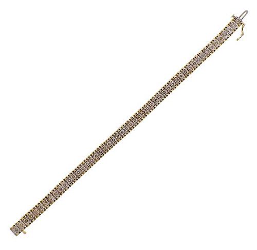 2.20ctw Fancy Diamond Gold Line Bracelet