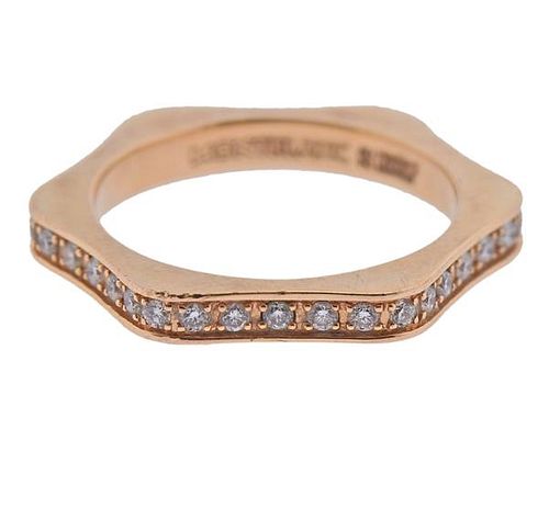 Mont Blanc 18K Gold Diamond Wedding Band Ring